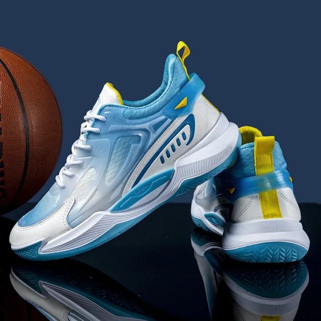 ForeignTrade Men's Knit Basketball Shoes Low-Cut Detail