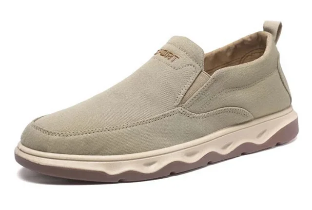 Men's Spring British Slip-On Canvas Loafers Detail
