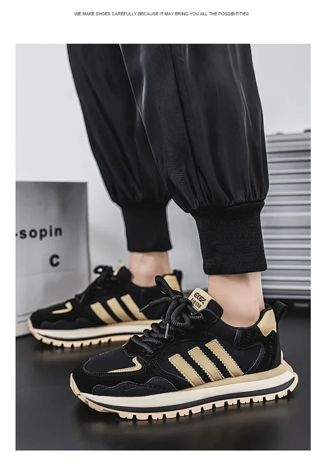 2025 Men's Spring Leather Dad Sneakers Detail
