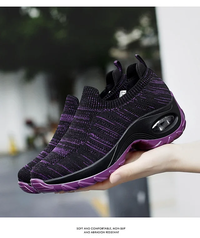 Women's Breathable Mesh Walking Slip-On Air Cushion Plus Size Detail
