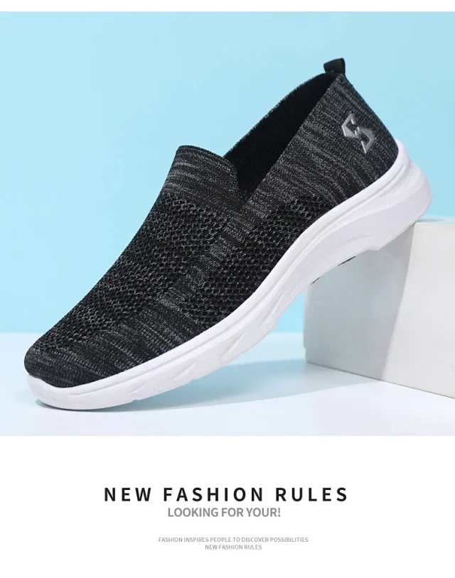 Comfy Summer Breathable Knit Cloth Shoes Detail