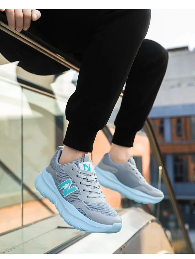Unisex Couple Lightweight Platform Running Sneakers Detail