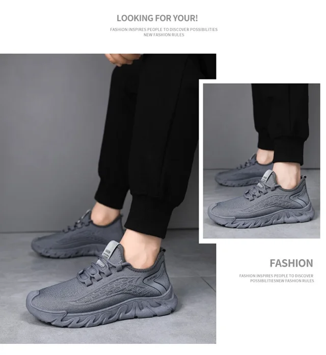 New Men's Lightweight Mesh Casual Sneakers Detail