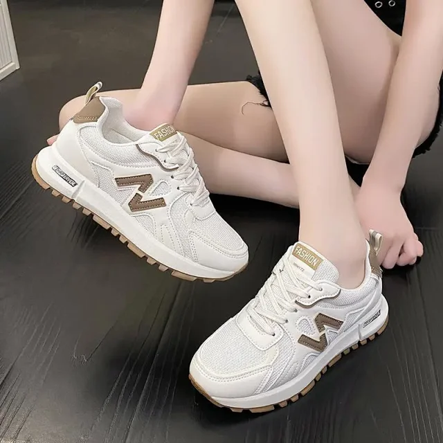 2025 Women's Lightweight Non-Slip White Athletic Sneakers Detail