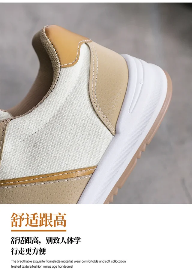 Men's Spring Casual Retro White Sneakers Detail
