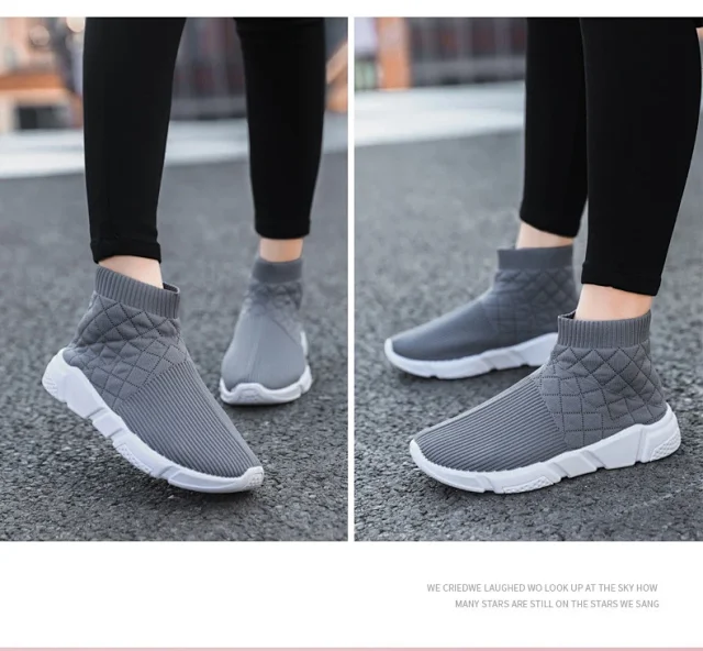 Couple Knitted Slip-on Breathable Loafers Detail