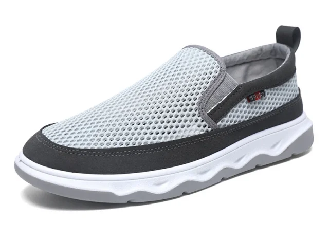 Men's Summer Slip-On Breathable Canvas Sneakers Detail