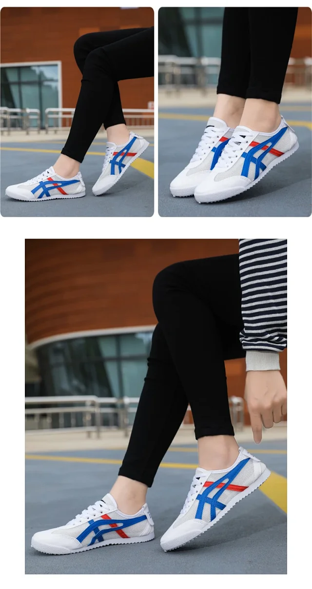 New Unisex White Mesh Sneakers Detail