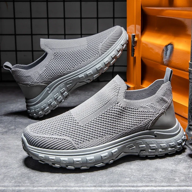 Men's Spring Slip-On Mesh Platform Shoes