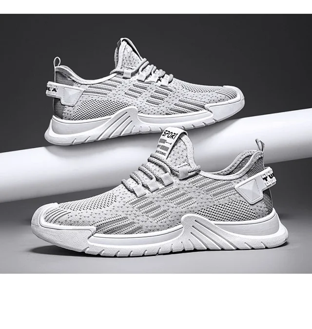 Men's Flyknit Mesh Lightweight Running Shoes Detail