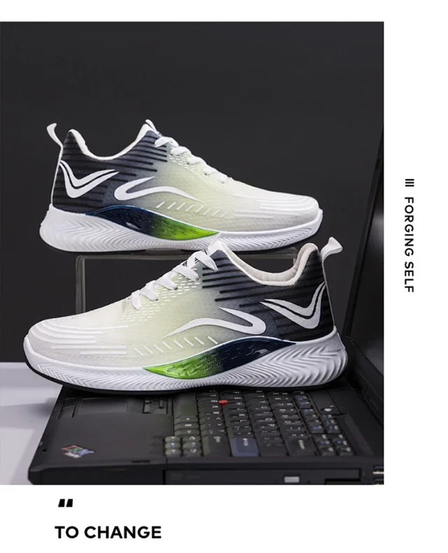 2025 Men's Lace-up Breathable Mesh Athleisure Sneakers Detail