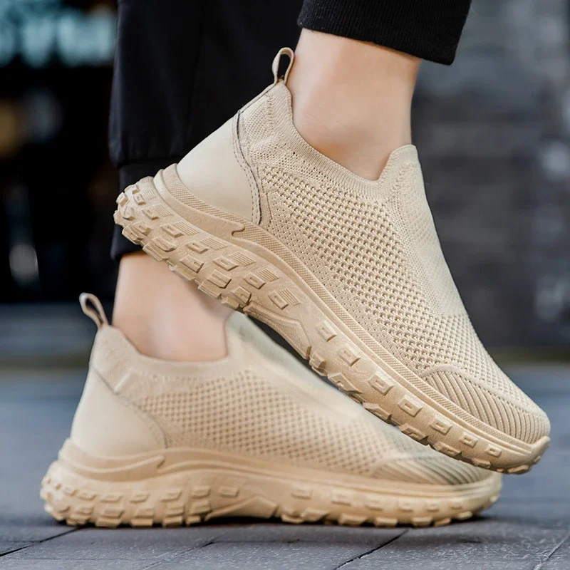 Men's Spring Slip-On Mesh Platform Shoes