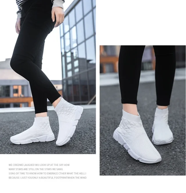 Couple Knitted Slip-on Breathable Loafers Detail