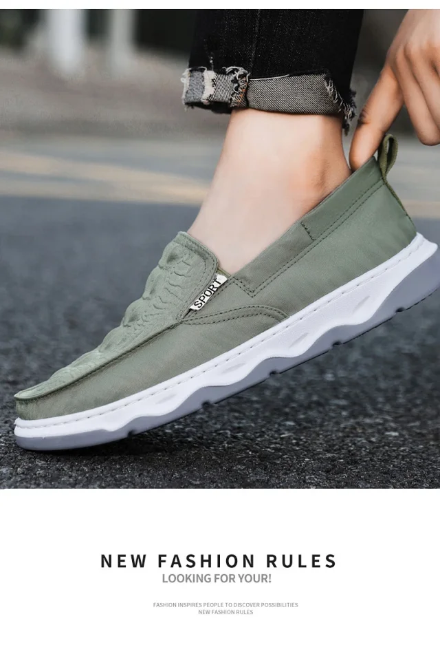 Old Beijing Men's Cool Slip-On Shoes Detail