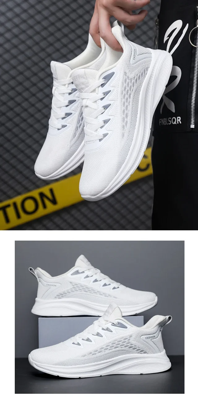 Men's Flyknit Breathable Casual Sneakers Detail