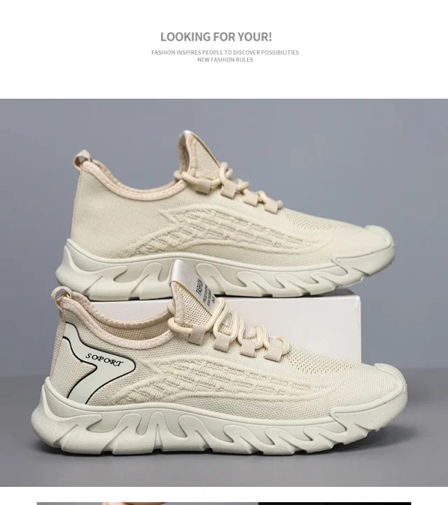 New Men's Lightweight Mesh Casual Sneakers Detail