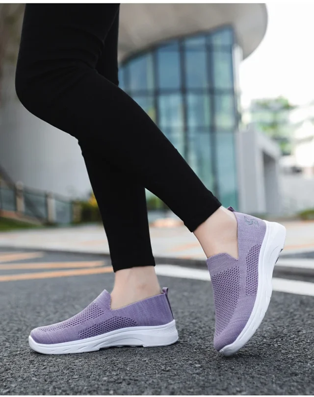 Comfy Summer Breathable Knit Cloth Shoes Detail