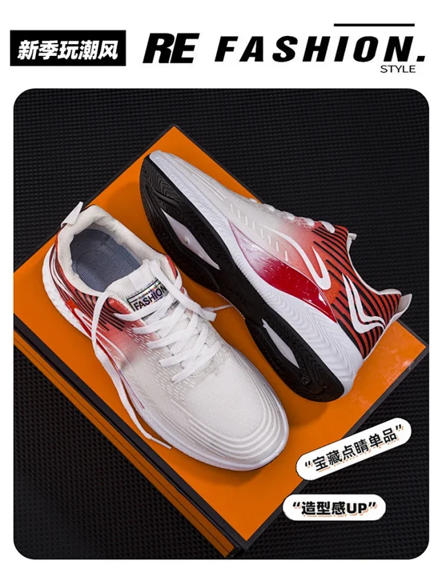 2025 Men's Lace-up Breathable Mesh Athleisure Sneakers Detail