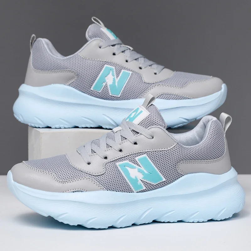 Unisex Couple Lightweight Platform Running Sneakers