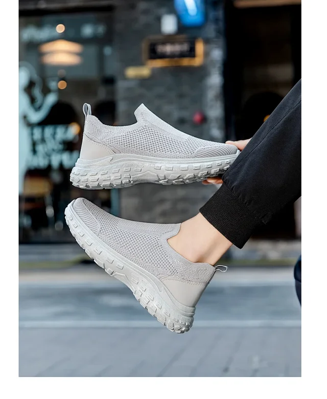 Men's Spring Slip-On Mesh Platform Shoes Detail