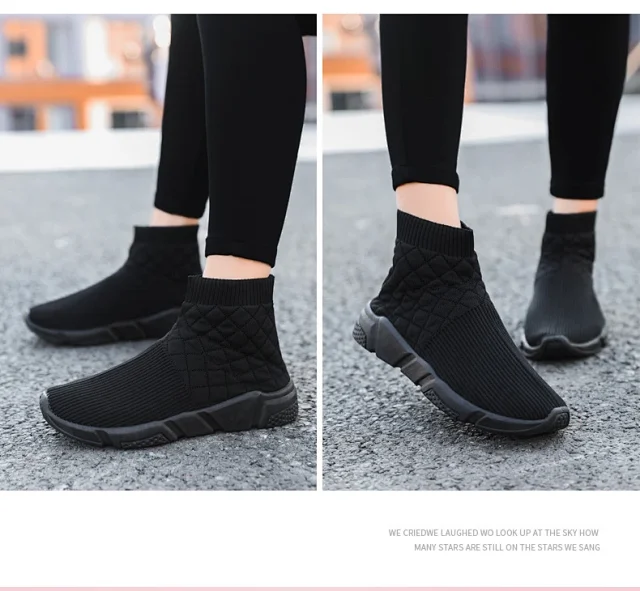 Couple Knitted Slip-on Breathable Loafers Detail