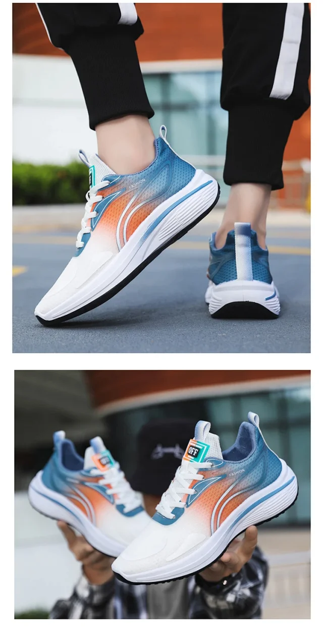 Unisex Spring Breathable Low-Top Flyknit Sneakers Detail