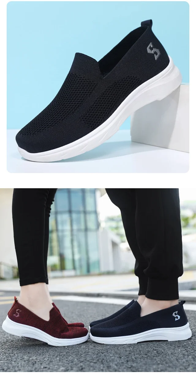 Comfy Summer Breathable Knit Cloth Shoes Detail