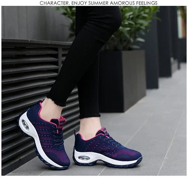 Women's Air Cushion Platform Walking Shoes Detail