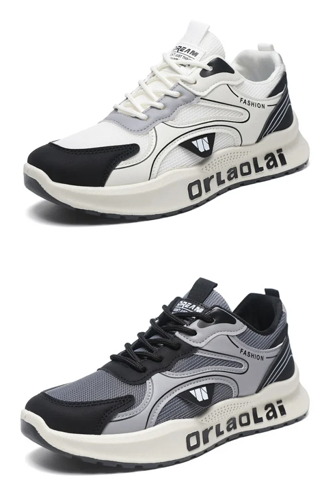Men's 2025 Dad Sneakers Anti-Odor Mesh Detail