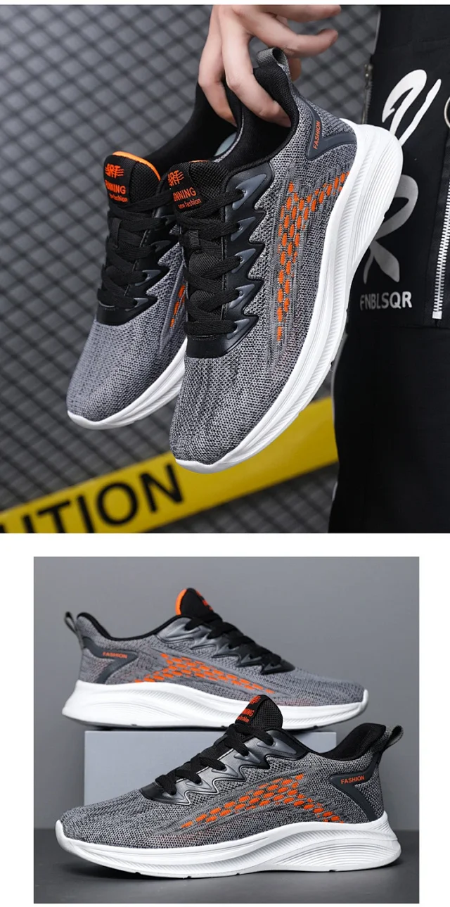 Men's Flyknit Breathable Casual Sneakers Detail