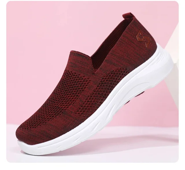 Comfy Summer Breathable Knit Cloth Shoes Detail