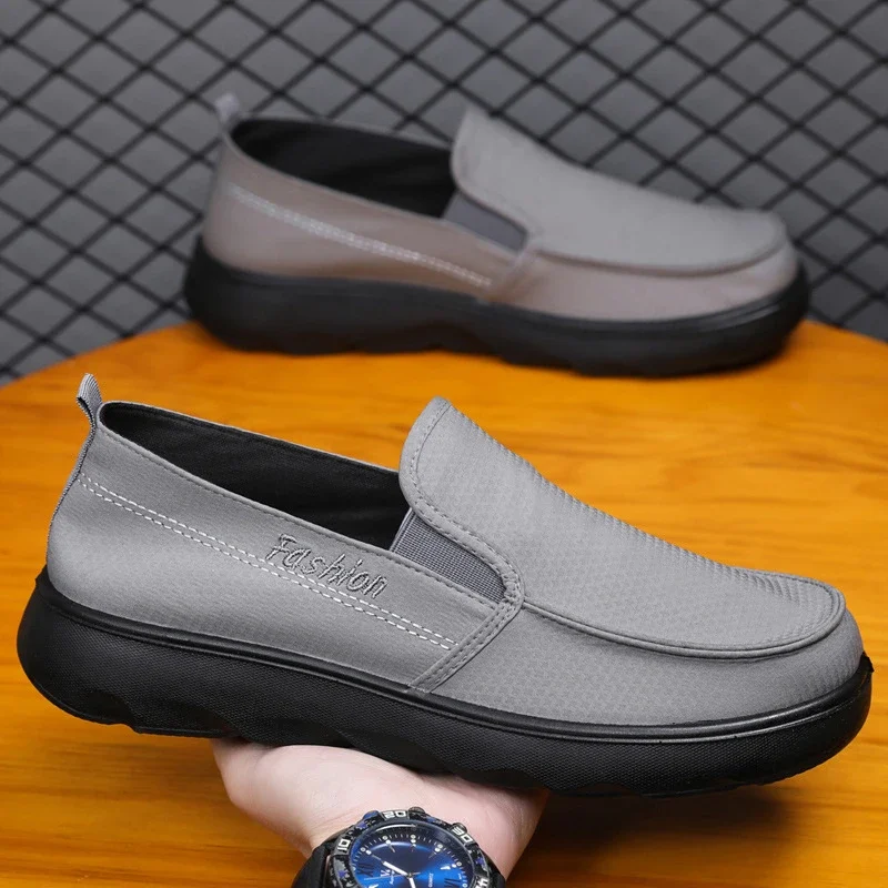 Beijing Cloth Driving Loafers, Breathable Summer Shoes for Men