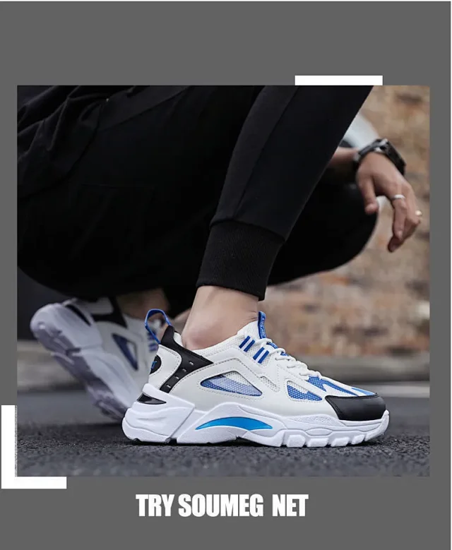 Flyknit Dad Shoes Men Breathable Casual Detail