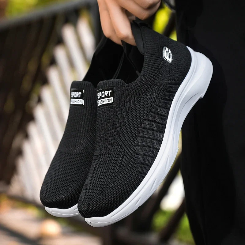 Summer New Men's Flyknit Slip-On Casual Shoes