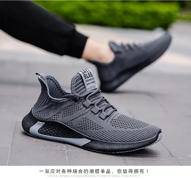 New Men's Korean Yeezy Flyknit Sneakers Detail