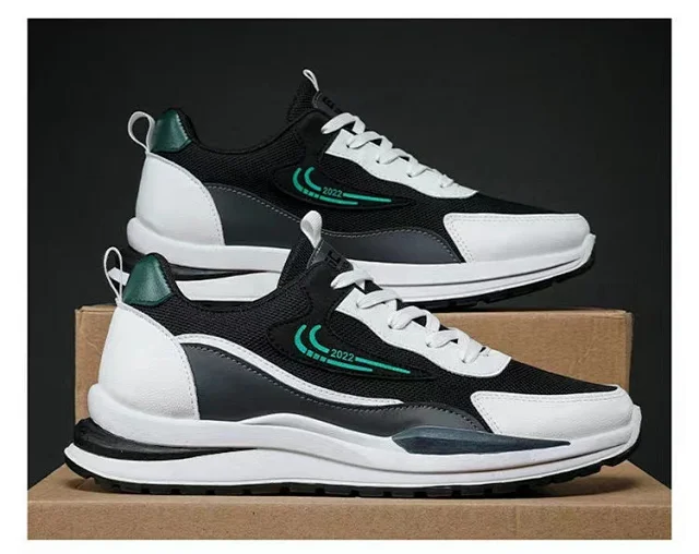 Men's Mesh Sports Sneakers - Breathable Oversize Korean Style Detail