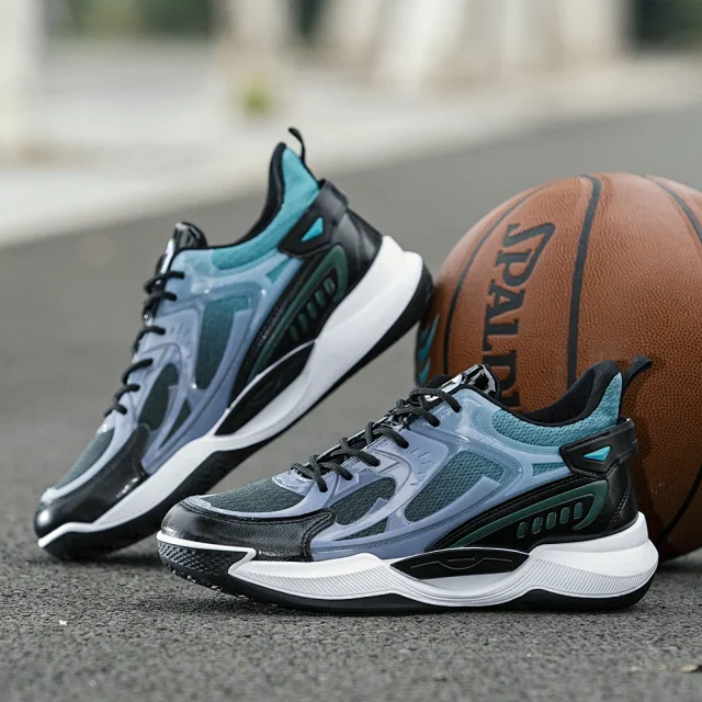ForeignTrade Men's Knit Basketball Shoes Low-Cut Detail