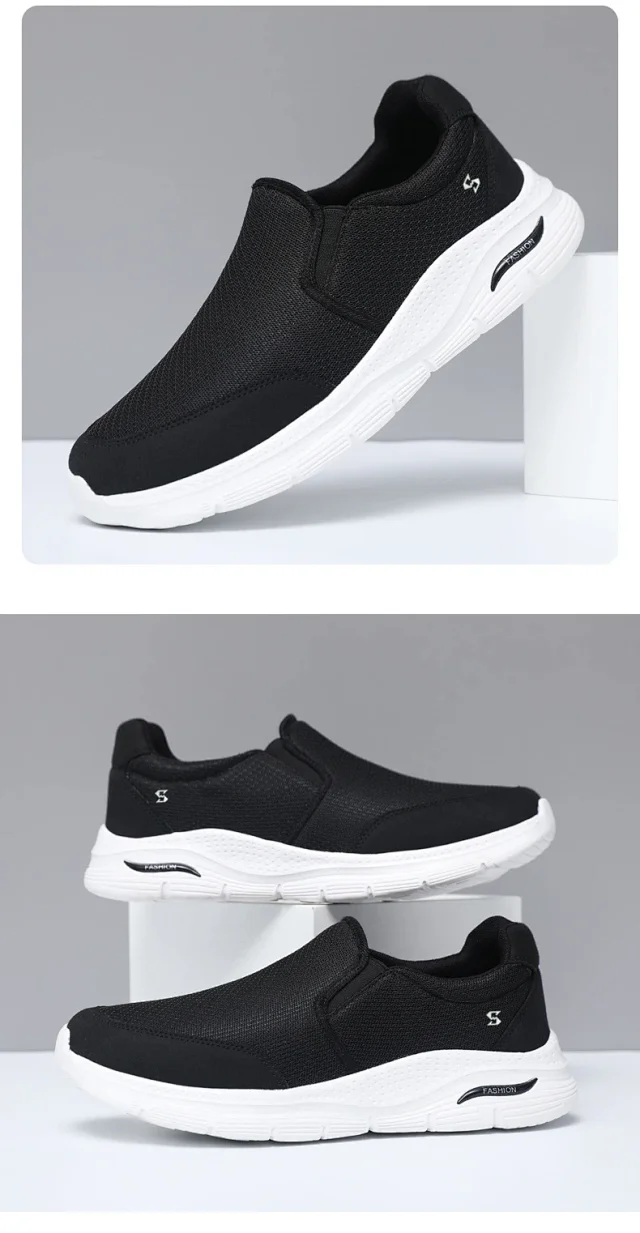 Men's Slip-On Mesh Casual Walking Shoes Detail