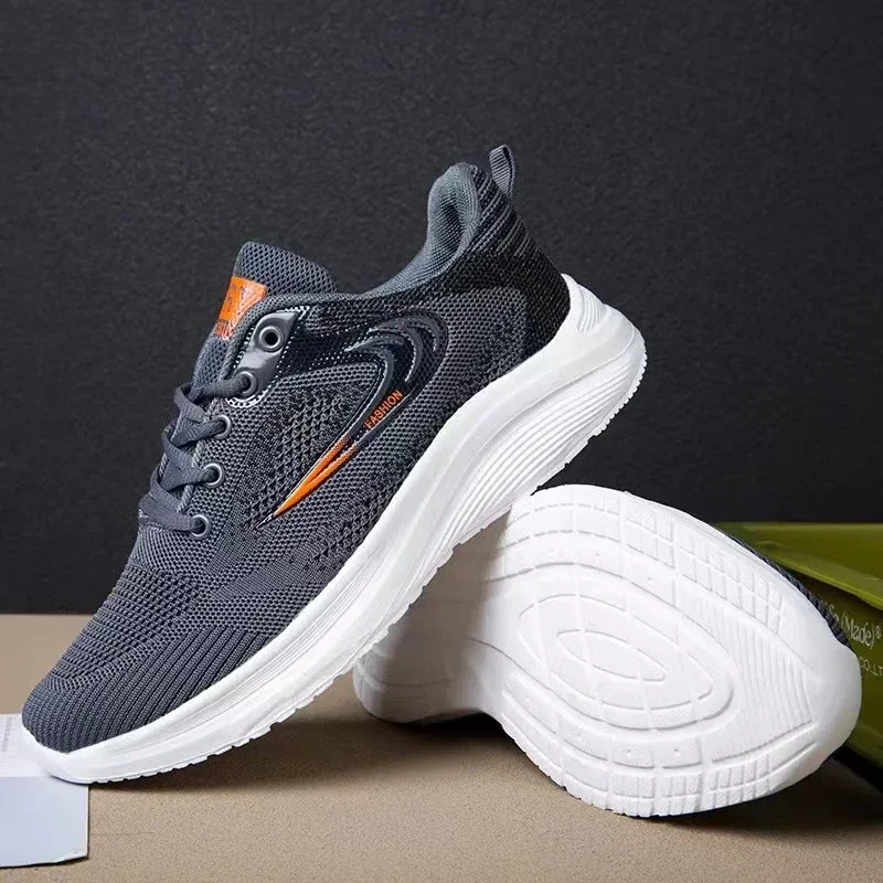Men's Mesh Walking Sneakers with Lift