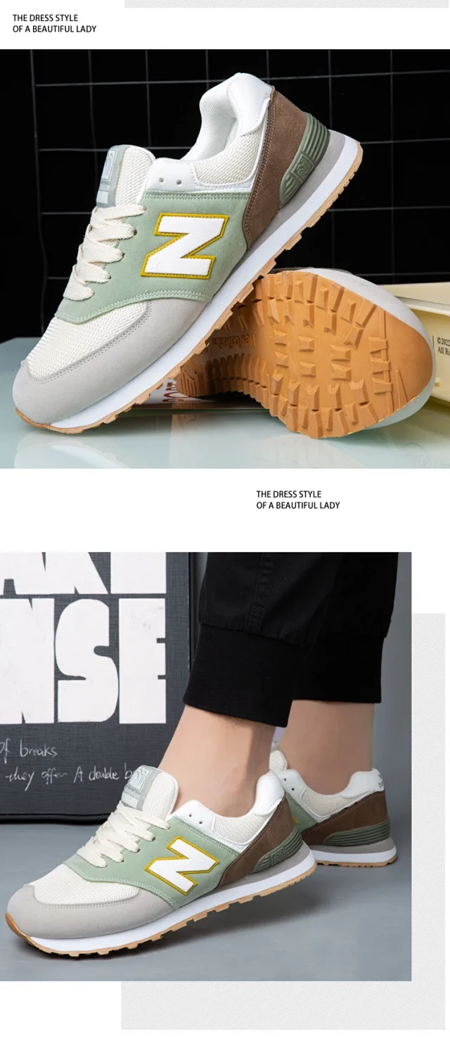 New Balance 574 Forrest Gump His Hers Wide Detail