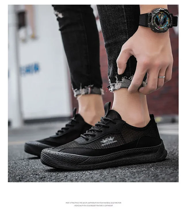 Men's Ventilated Mesh Height Low-Cut Shoes Detail