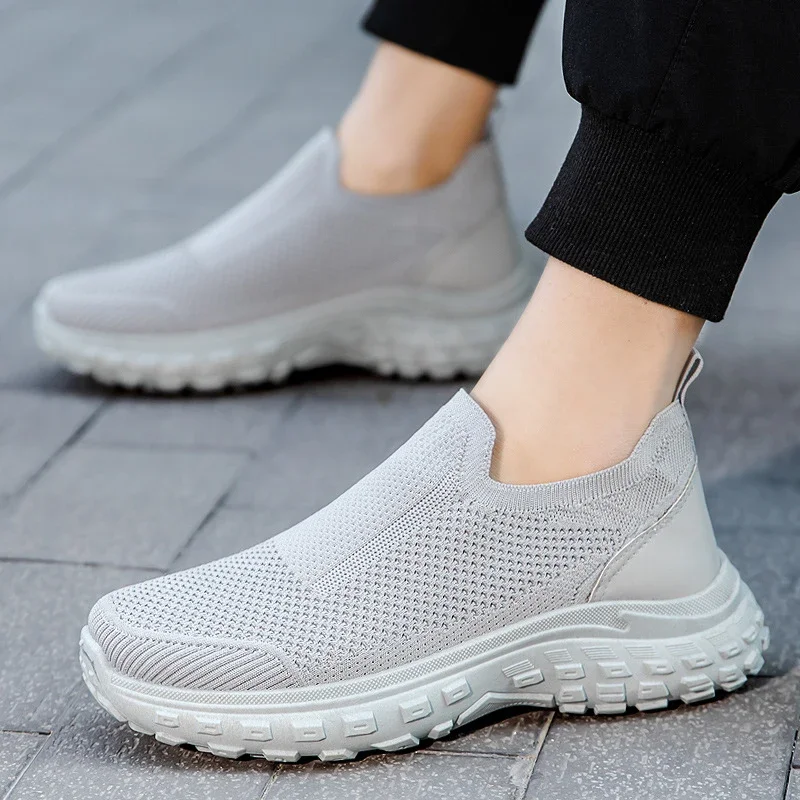 Men's Spring Slip-On Mesh Platform Shoes