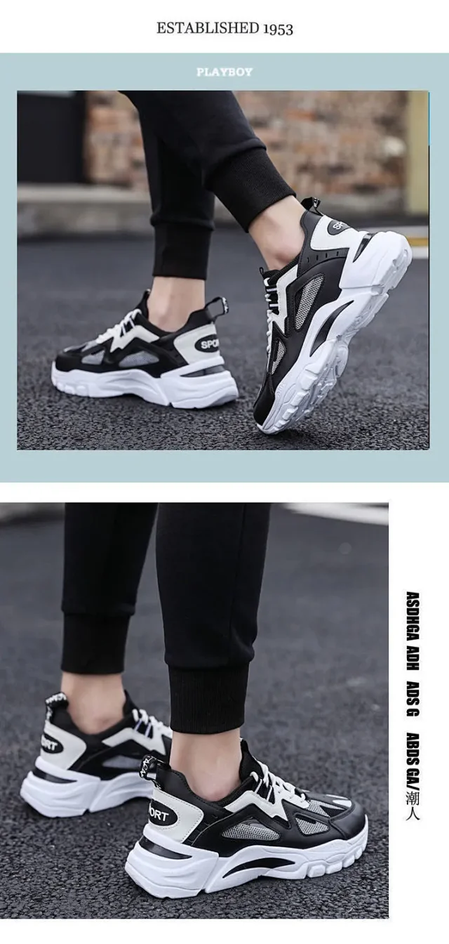 Flyknit Dad Shoes Men Breathable Casual Detail