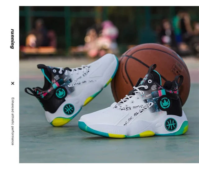 Men's High-Top Basketball Sneakers Height-Increase Detail