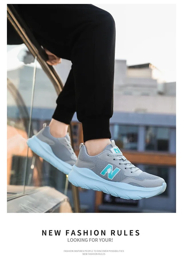 Unisex Couple Lightweight Platform Running Sneakers Detail