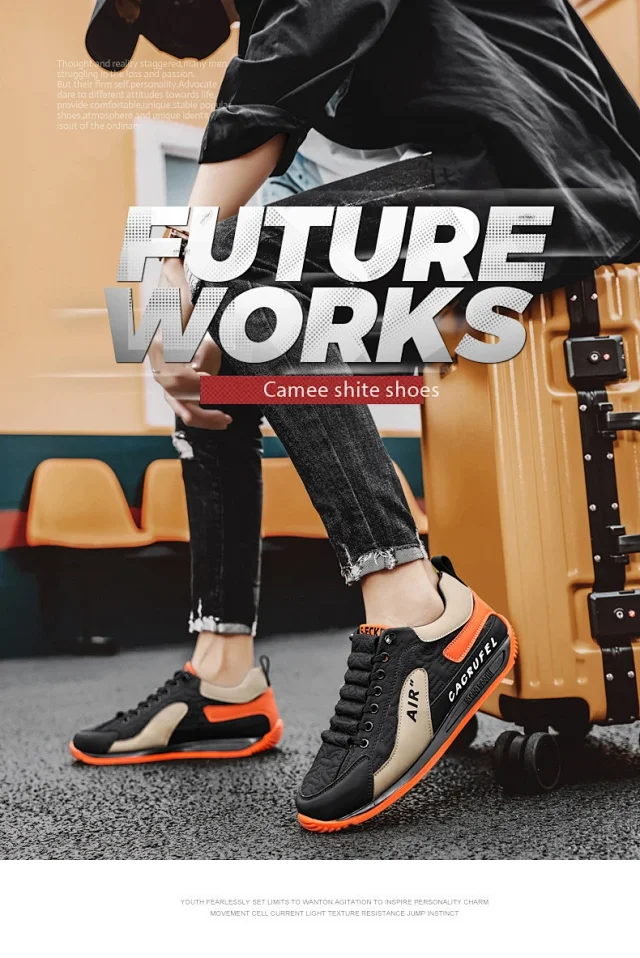 Men's Summer Low-Top Breathable Chunky Sneakers Detail