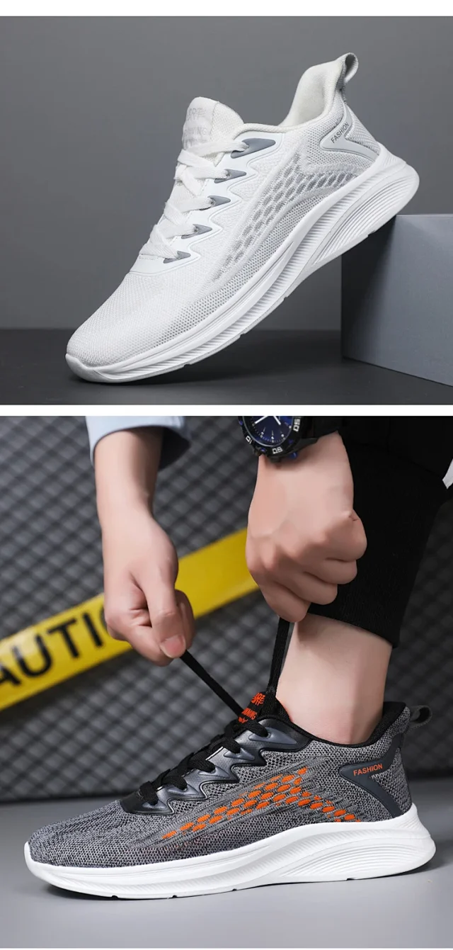 Men's Flyknit Breathable Casual Sneakers Detail