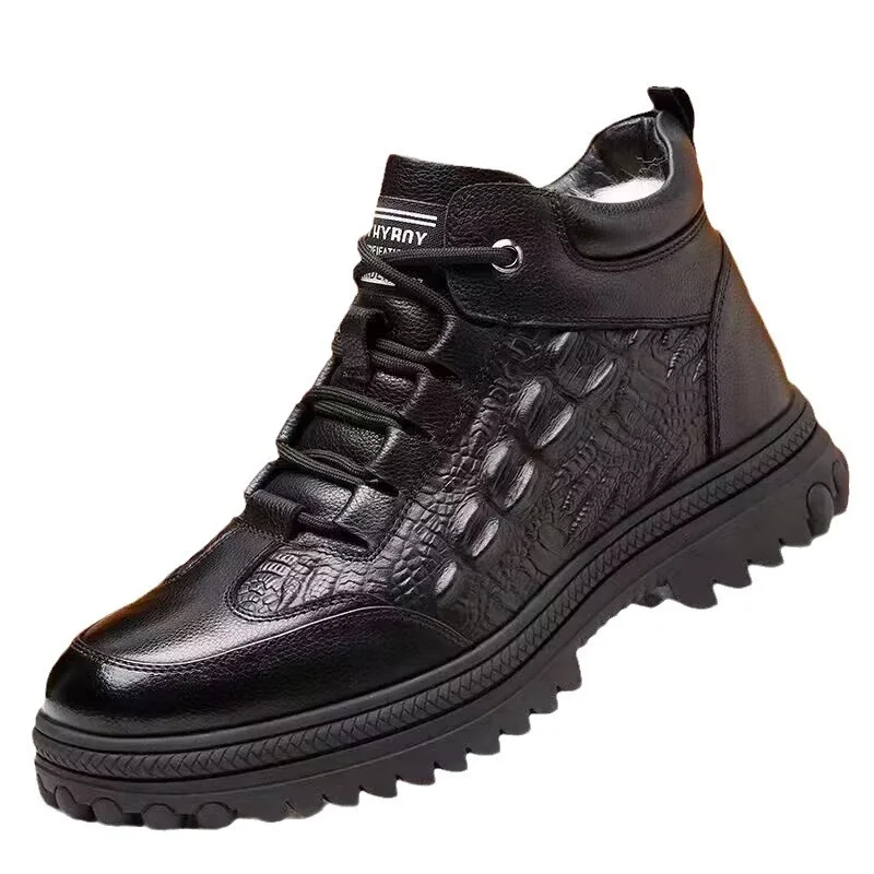 Men's High-Top Fur-Lined Winter Boots