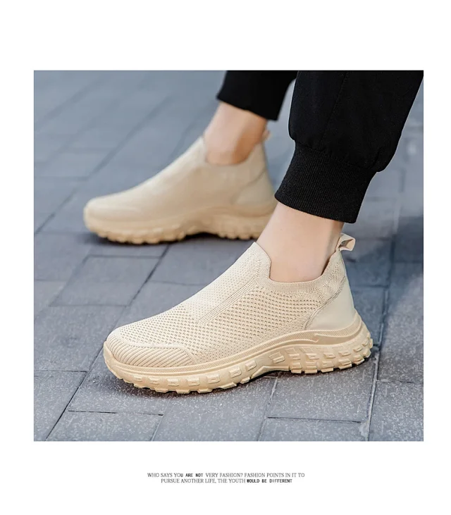 Men's Spring Slip-On Mesh Platform Shoes Detail