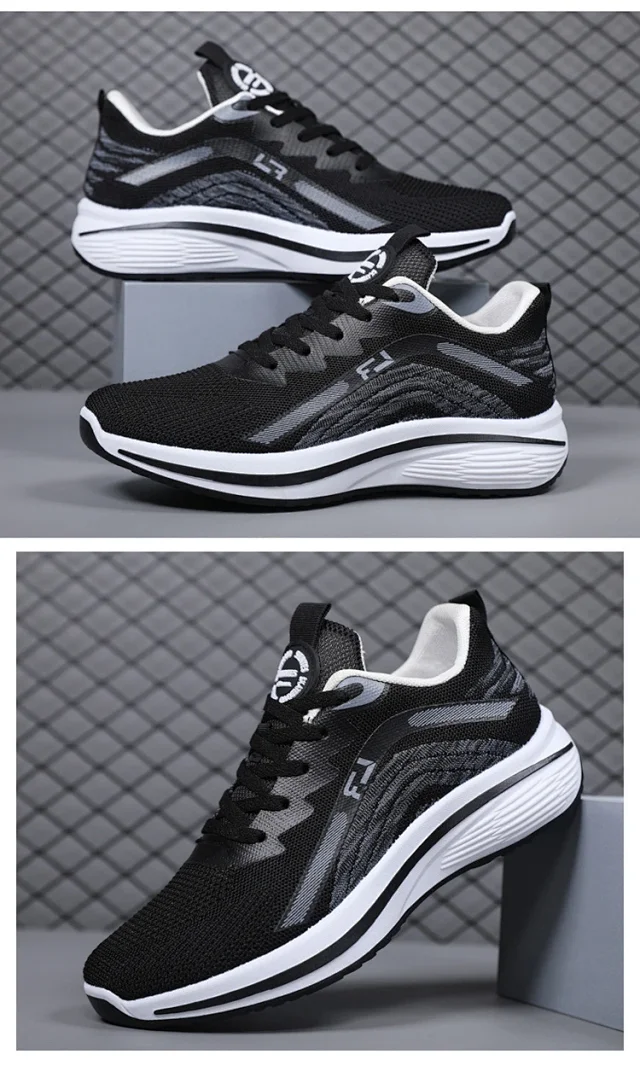 Men's Breathable Lift Knit Walking Shoes Detail